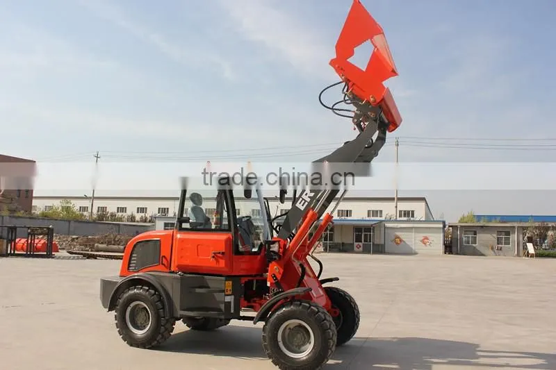Everun Er20 Articulated Small Wheel Loader with Snow Blade