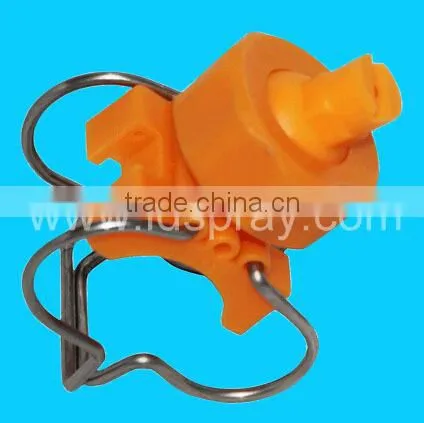 Plastic adjustable ball eyelet coating nozzle