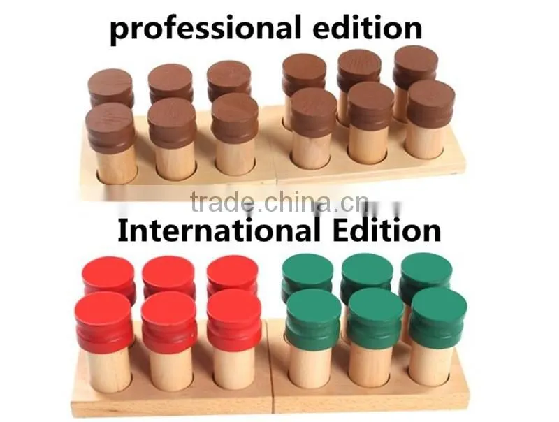 Child Wooden toys smell canister montessori teaching aids