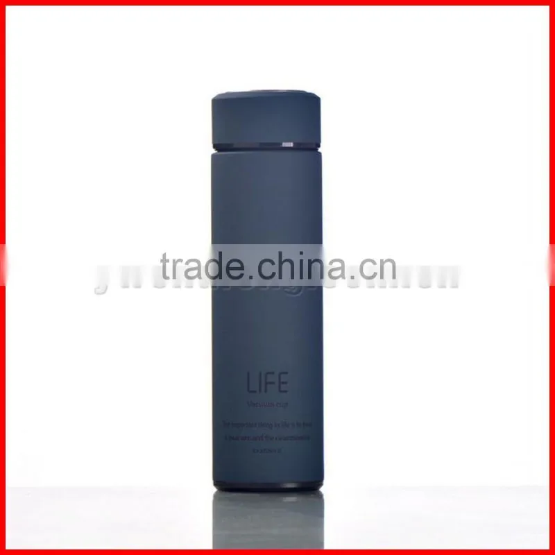 LOGO customized 350/500ml double layers stainless steel straight vacuum cup Advertising Gift bottle water flask