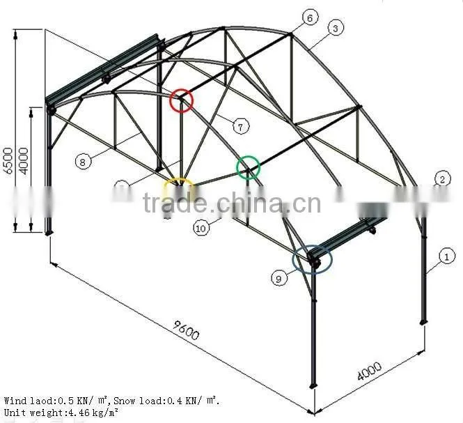 Multi-span Low Cost Agricultural Greenhouse