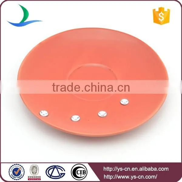 15pcs high gloss ceramic arabic tea set with acrylic stone