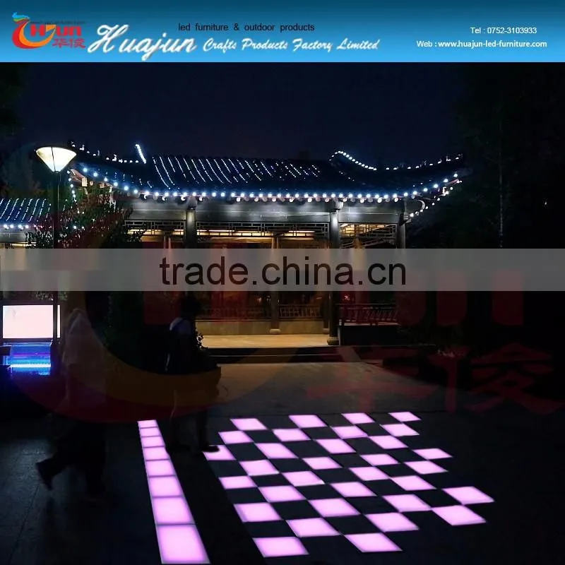 LED modern sale cheap plastic dance floor,small size DMX led lighting dance floor