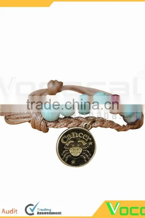 Handmade Wax Wire Ceramic Bead Bracelet