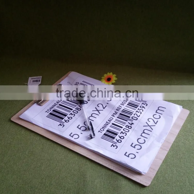 Officemate Recycled handmade Hardboard A5 Wood Clipboard with cover and High Capacity detachable Clip