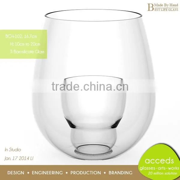 Beatiful Bar Decoration Tea Light Glass Candle Holder