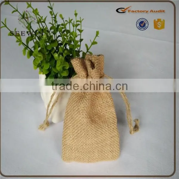 high quality indoor decoration burlap sack fabric plant pots