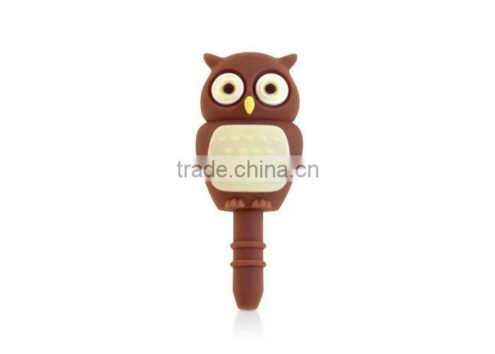 wholesale mobile phone accessories customized designs cute headphone anti dust plug