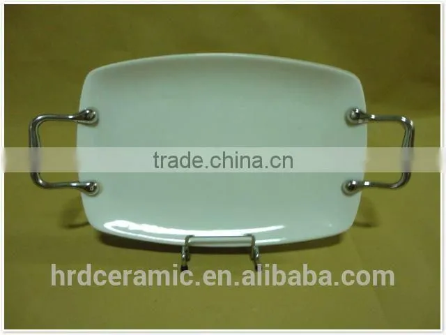 japanese&korean style stock ceramic plate with handle