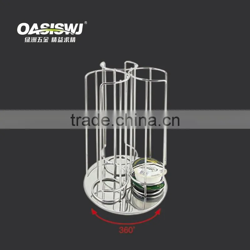 rotating Coffee Capsule Pods display shelf/Revolving Rotating Tower Rack Stand Holder