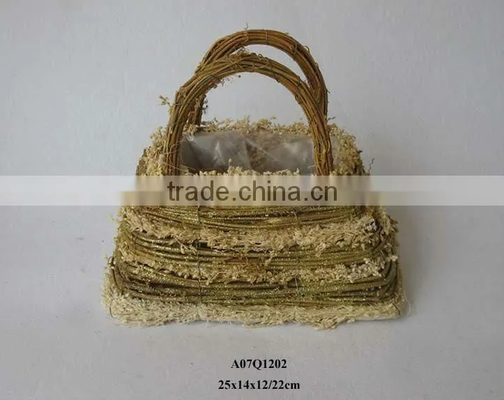 Square Willow Flower Basket