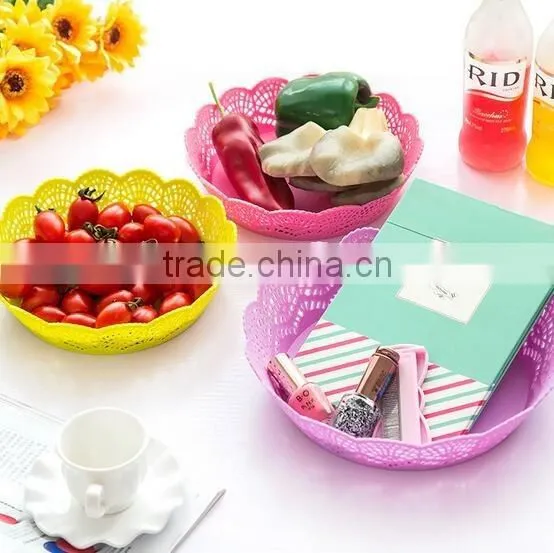new product colorful plastic fruit basket fruit tray snack tray nut bowl candy tray