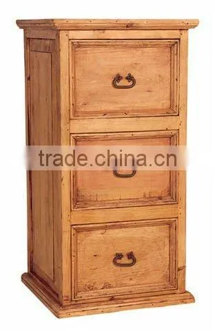 Rustic Pine File Cabinets 3 Drawer