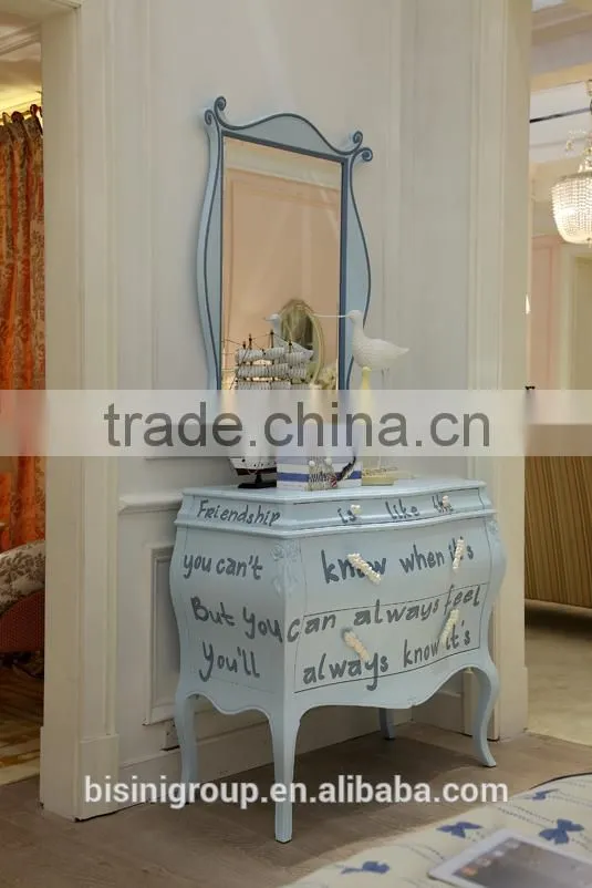 BISINI new arrival mediterranean style kids wooden console cabinet with drawer - BF07-70356C