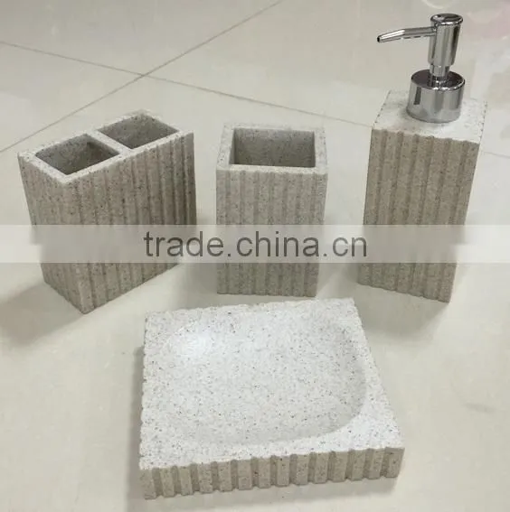 Bathroom set, set of SIX (BLACK)