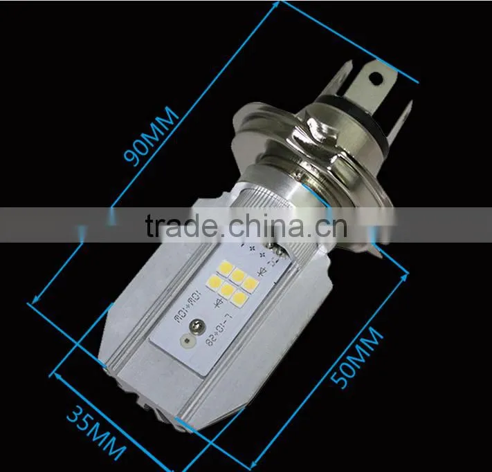 Motorcycle electric car headlamps H4 plug 12 w + 12 w and light