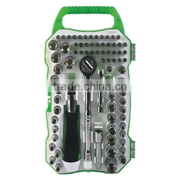 78pcs 1/4" & 3/8" drive socket set and automatic torque wrench