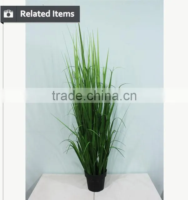 Real looking small vivid onion artificial potted grass for hotel decoration