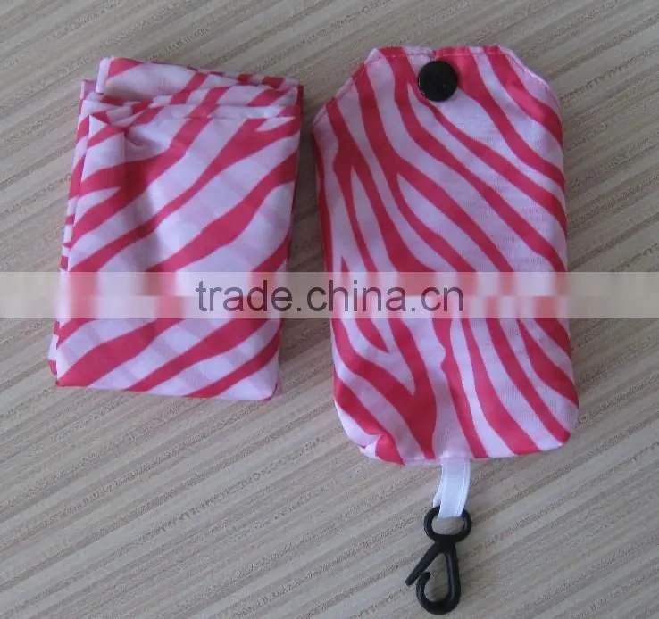 180T promotional gift Tote folding shopping bag