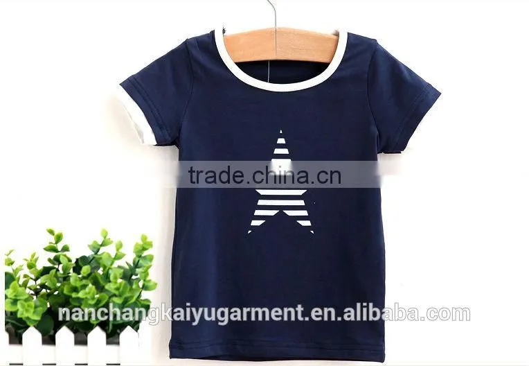 High quality organic cotton t shirt for boy kids t shirt with new design