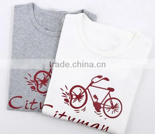 2013 summer casual heather grey O-neck cotton short sleeve custom printing t-shirts