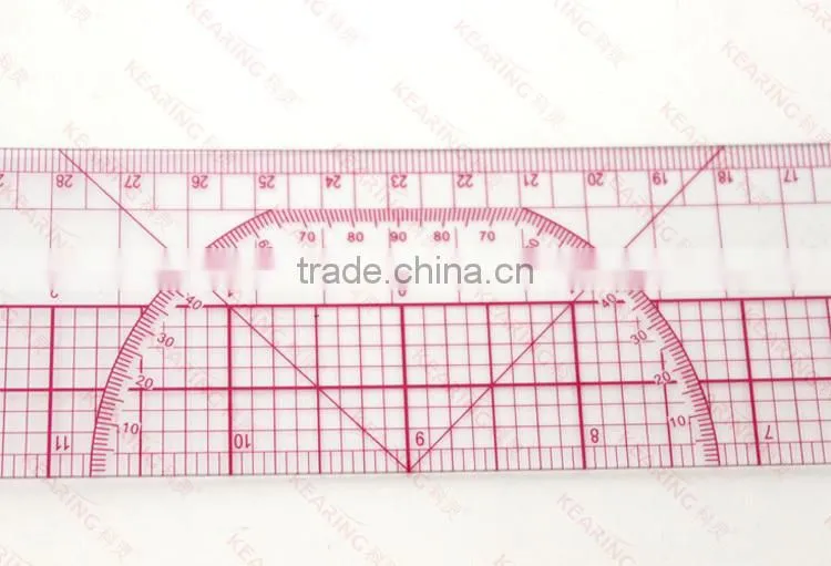 Kearing Chinese Manufacturer OEM 18'' & 45cm Plastic Pattern Grading Ruler # 8095