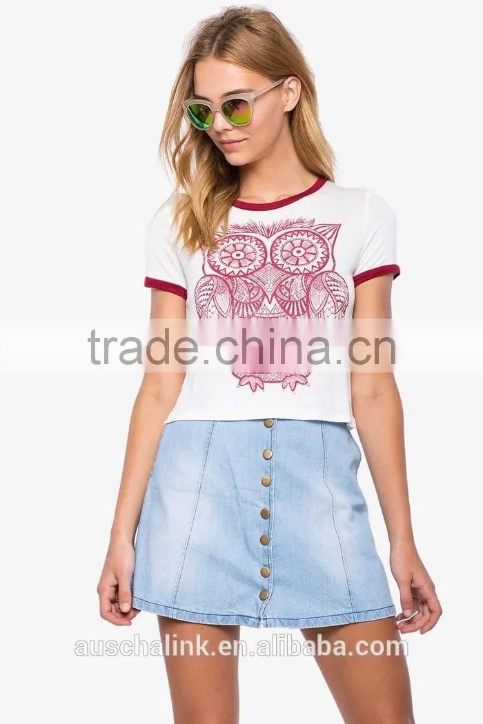 casual style short sleeve women t shirt wholesale china