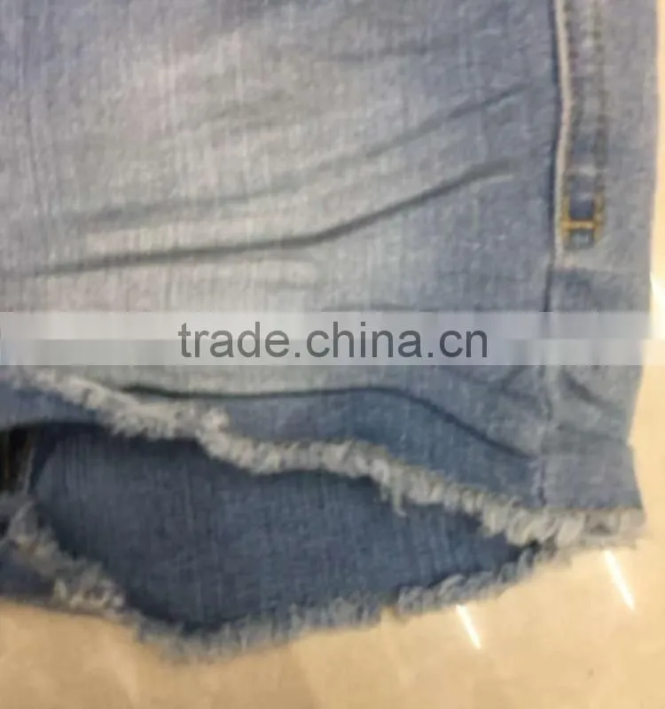 Yiwu stock apparel blue denim summer cotton kids shorts
