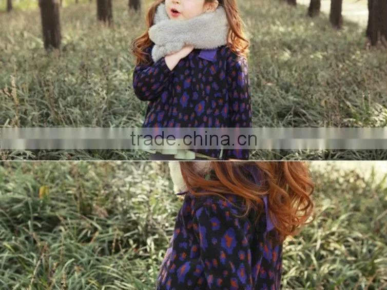 New fashionable round collar girls sweater with wool mix