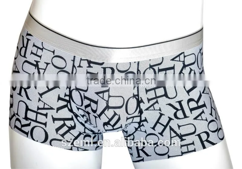 Factory wholesale custom men's fashion sexy ice silk seamless breathable boxer brief
