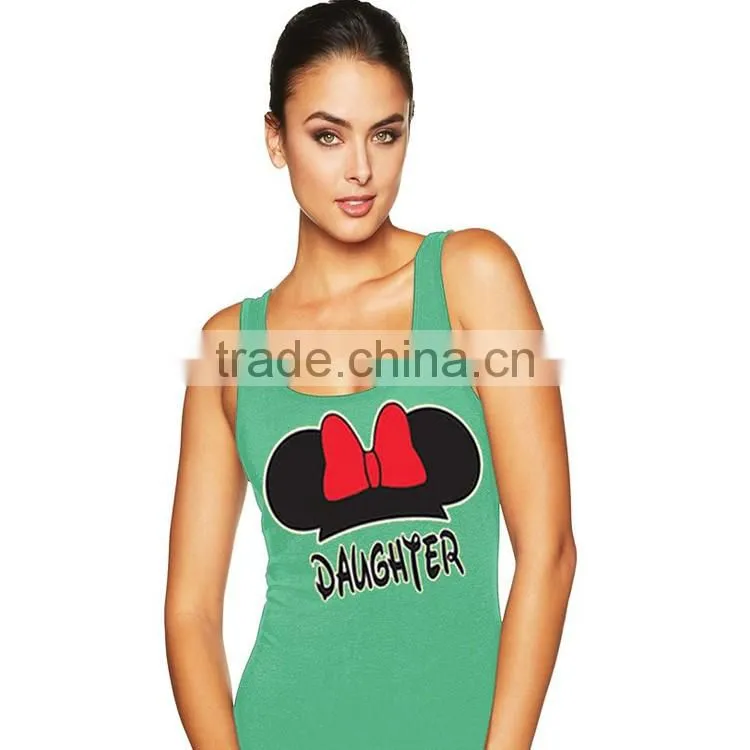 Fashion 100% Cotton Custom Screen Printed New Design Burnout Tank Top