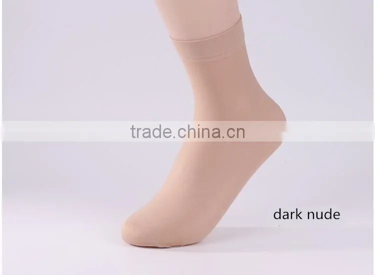 Amazing 10 Pairs/ lot Black nude Pure Color Short Sock Thin Transparent Crystal Silk Socks Girl Summer Women's Socks