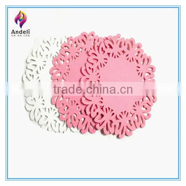 wholesale felt woven blank round laser cut placemat