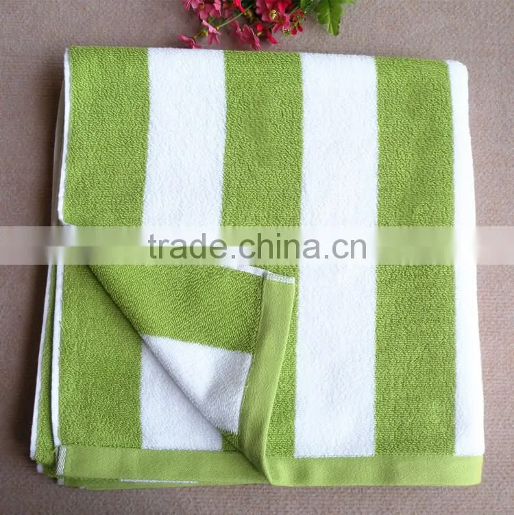 100% combed cotton striped sun chair towels supplier
