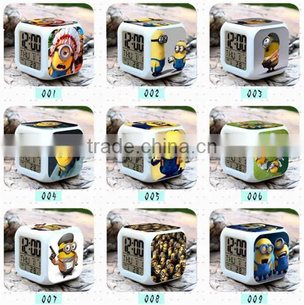 Hot Movie Frozen LED Alarm clock Frozen digital clock 7 Colors Changing Alarm Clock