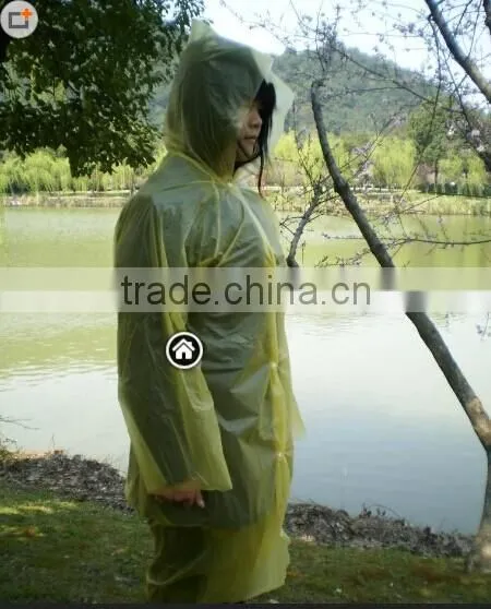 Disposable CPE white rain coat