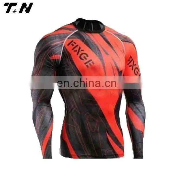 Printed sublimation rash guard Custom logo Rashguard lycra