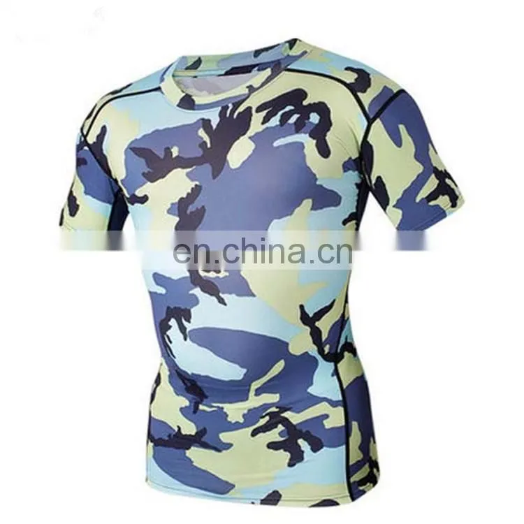 sublimation custom printed mens wholesale compression shirts