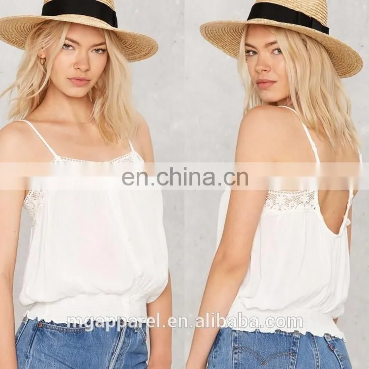 China custom women tops and blouses ,lace crop tops for women 2016
