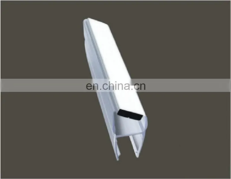 PVC magnetic shower door seal strip for 180 degree and 135 degree glass doors