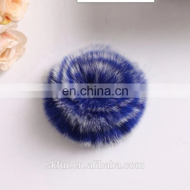 Factory wholesale customizable rabbit or rex rabbit fur flowers