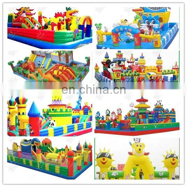 PVC tarpaulin giant inflatable playground slide / playground inflatable slide