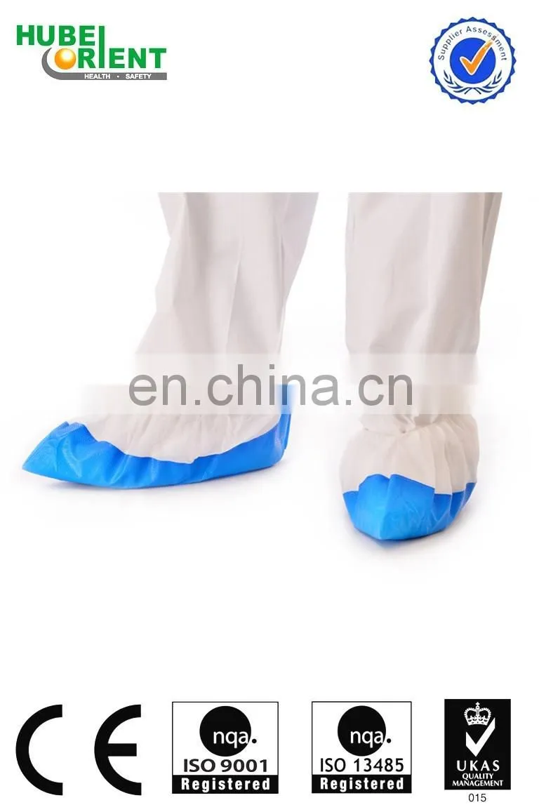 Cheap disposable non slip pp+cpe coat shoe cover
