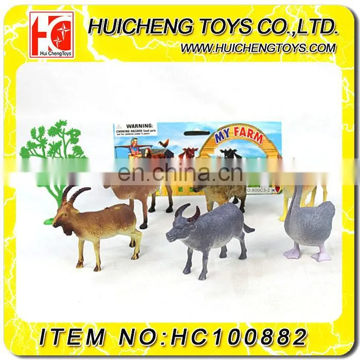 Vivid 12pcs non-taxic PVC plastic 1.5 inch 3D fame animal set small promotion gift toys EN71