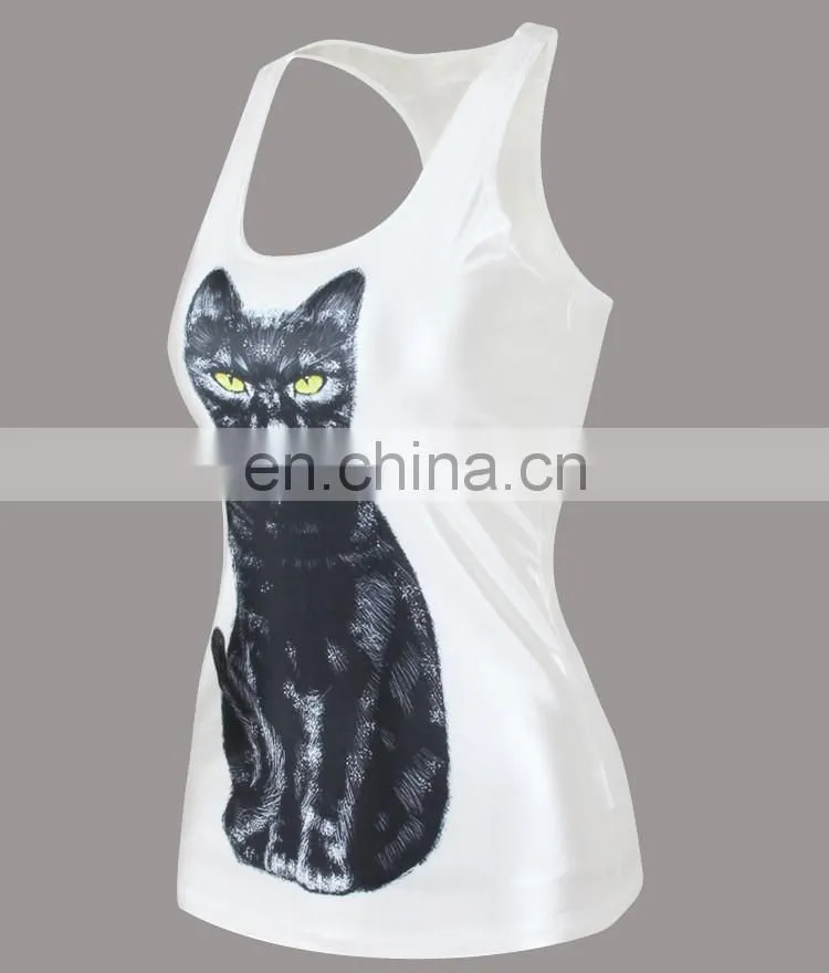 Loose custom crop cheap women stringer tank top