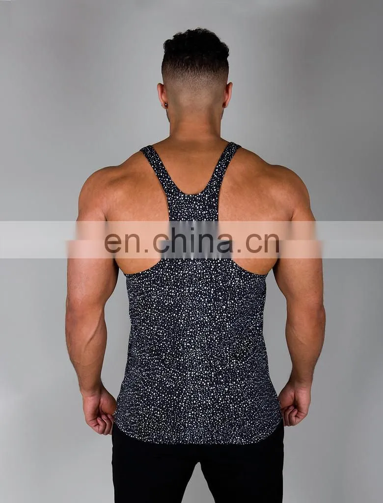 Trade Assurance Yihao 2015 Mens Sports Gym Wear Clothing Blended Cotton Stringer Vest Tank Top