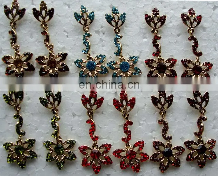 Fashion jewelry rhinestone earrings manufacturer, Fashion jewellery rhinestone earrings exporter