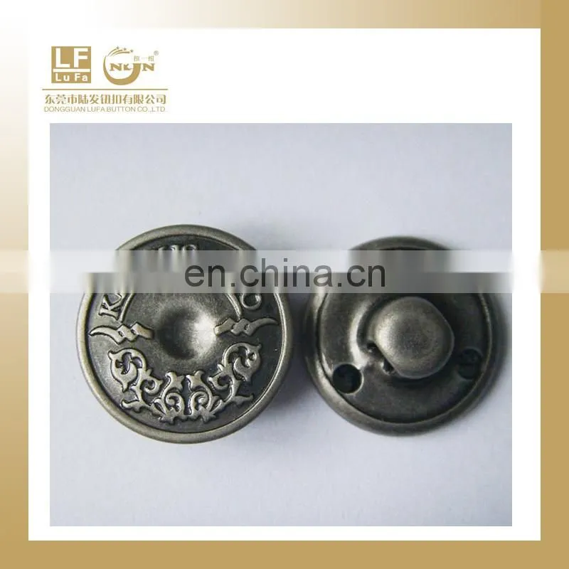 18mm antique brass sewing button wih custom LOGO