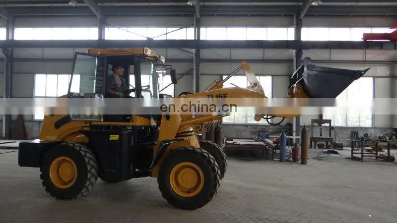 1600kg Rated loading Hydraulic boom front loader with road sweeper
