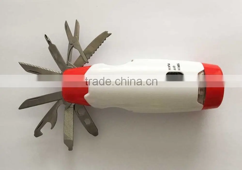 High quality high bright multi function flashlight with tools